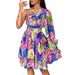 clothing, Foreign Trade Women's Apparel, European And American Cross-border Bohemian Print One-shoulder_ecoleips.com