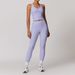Women's Clothing Sanded Tights Beautiful Back Yoga Suit Elastic High Waist Fitness Clothes Female Running Fitness Sports Suit_ecoleips.com
