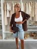 K New Urban Casual Loose Hole Women's Denim Shorts_ecoleips.com