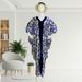Muslim Patchwork Printed Robe Hot Sale Loose Printed Sequined V Neck Dress_ecoleips.com