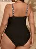 2026 Leopard Patchwork Plus Size Swimwear Women Push UP Lady Large One Piece Swimsuit Brazilian Chubby Beach Curvy Bathing Suit_ecoleips.com