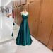Women's Clothing New Dark Green Sling V Neck Simple Wedding Party Dress Sling Banquet Catwalk Fashion Dress_ecoleips.com