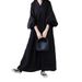 2025 New Japanese Style Spring And Autumn Women's Clothing Lantern Solid Color V-Neck Loose Slimming Shirt Long Sleeve_ecoleips.com