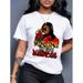 European Size 1PC 100% Cotton Women's T-Shirt Stylish round Neck Design Comfortable Fabric for Women_ecoleips.com