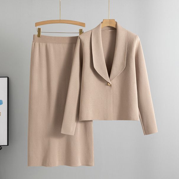 Cross-border Women's Two-piece Suit Set, Spring Autumn 2026 New Style, Elegant Cardigan Sweater Jacket And Skirt Set_ecoleips.com