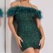 Women's Clothing Fashion New Women's Clothing Tube Top Hip Skirt Celebrity Feather Sequin Party Dress_ecoleips.com