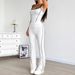 AD391 Cross-Border Two-Piece Camisole Yoga Set With Foldable High Waist, Casual Versatile Fitness Sports Outfit_ecoleips.com