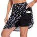K Fashionable New Casual Printed Pocket Fake Two-piece Shorts Women's Clothing_ecoleips.com