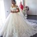 Wedding Dress New Dress One Shoulder Fluffy Tulle Skirt Trailing Wedding Dress_ecoleips.com