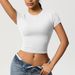 Red Slim-fit Open-button Top Design Simplicity Casual Short T-shirt Female Spice Girl Explosion_ecoleips.com