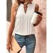 2026 European And American Cross-border Clothing Summer New Fashion Elegant Pleated V-neck Tank Women's Top_ecoleips.com