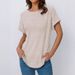 Women's Summer Short-Sleeved Shirt With Casual Round-Neck Design_ecoleips.com