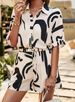Women's Bohemian 2-Piece Suit Casual Beach Style Pant Set Thin Polyester Spring/Autumn Summer Wear Fashion_ecoleips.com