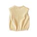 French Style White Layered Cardigan Sweater For Women Early Autumn Slimming Loose Versatile Knitted Vest Sleeveless Top_ecoleips.com
