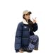 Retro Vintage Quilted Jacket With Faux Shearling Collar, Winter Warm Short Padded Coat, Thickened Polyester Outerwear For Women & Teens_ecoleips.com