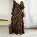 Women's Fashion Print Dress Autumn New Style Foreign Trade Clothing_ecoleips.com