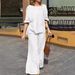Women's Clothing Summer New Cotton And Linen Suits For Women Fashion Solid Color Loose Casual Trousers Two Piece Suit_ecoleips.com
