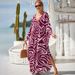 Women's Beach Cover Up Dress - Lightweight Long Robe With Zebra/Leopard Print, Sun Protection, Swimwear Cover, Plus Size, 100% Cotton_ecoleips.com