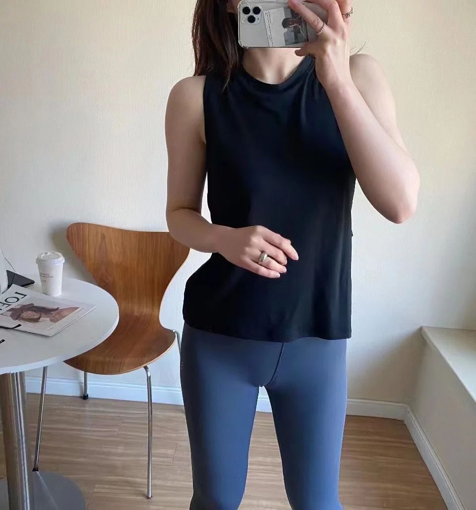 Summer Sports Running Quick-dry Breathable Yoga Vest For Women, Stylish Design With Hollow Back, Versatile Top_ecoleips.com