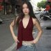 2025 Winter New Fashion Pure Desire Sexy Halter Low-Cut Backless Hollow Out Camisole Tops Wholesale For European And_ecoleips.com