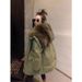 girl Girl European Style Large Fur Collar Parka For Women 2025 Winter New Loose Mid-Length Thickened Workwear Down Jacket Coat_ecoleips.com