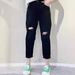 Stretchy Thin Ripped Jeans Women, Slimming Plus-size Girls, Cropped For Spring And Autumn, High-waisted Loose_ecoleips.com