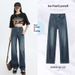 In-stock Lyocell Ultra-thin Soft Denim Narrow Straight High-waisted Fashionable Slimming Slightly Stretchy Women's Jeans_ecoleips.com