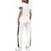 Women's Summer Retro Style Color Block T-Shirt And Sweatpants Set Short Sleeve Fashion Outfit Black White Print 80s Themed_ecoleips.com