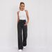 2025 Cross-Border Bestseller: High-Street Niche Design Split Denim Pants For Women, New Loose Slimming Wide-Leg Trousers_ecoleips.com