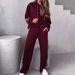 Women's plus Size Leopard Print Sweatshirt And High Waisted Slim Fit Trousers Two Piece Set Autumn Fashion England Style_ecoleips.com
