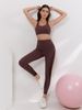 Plus Size Women's Sports Pants Quick Drying Yoga Suit Bare Skin Stretch Fitness Running Clothes With Shockproof Push-up Bra_ecoleips.com