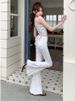 K New Arrivals 3D Bow Denim Pants For Women High-Waisted Versatile Slimming Flared Leggings_ecoleips.com