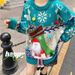 girl Autumn Winter Christmas Red 3D Cartoon Decor Knitted Sweater For Women Lazy Style Loose Fit Trendy Round Neck Pullover Outerwear_ecoleips.com