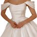 White off the Shoulder Short Evening Dress French Style for Wedding Banquets Registration Birthday Parties Annual Meetings Women's Party Wear_ecoleips.com