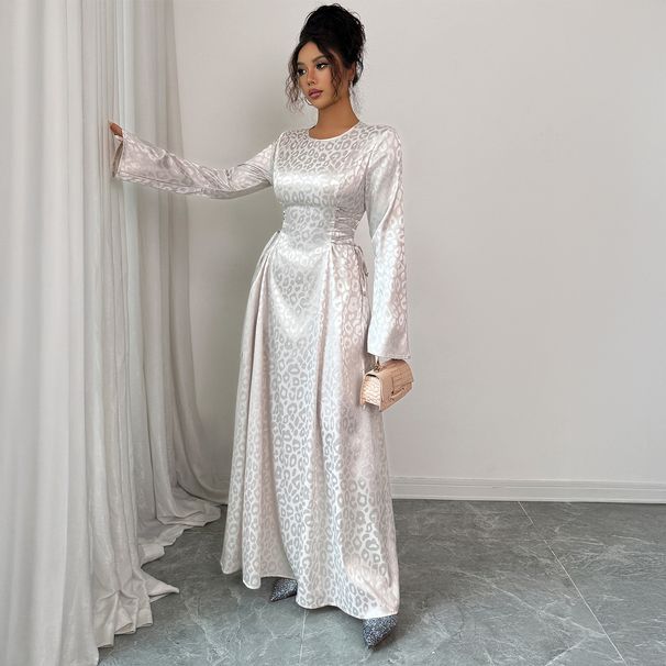 Elegant High-Waisted Maxi Dress For Women Long Sleeved Autumn/Winter Fashion_ecoleips.com