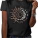 European American Cross-border Foreign Trade Clothing, Star And Moon Combination Round-neck Printed Women's Short-sleeve_ecoleips.com