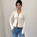 Women's Long-sleeved Spring And Autumn Polo Knit Top, Thin Outerwear, Cross-border Cardigan, Short Jacket_ecoleips.com