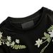 High-end Floral Ring-shaped Versatile Short-sleeve Women's Spring/summer New Loose Slim-fit Casual Top Sweatshirt Men's_ecoleips.com