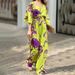 2026 New Spring Women's Clothing: Cross-Border European And American Jumpsuit, Elegant Printed Batwing Sleeve_ecoleips.com