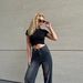 Cro-border European And American Veratile High Wait Jean New Slimming Retro Straight Looe Draped Floor-length_ecoleips.com