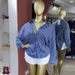 Elegant Casual Long Sleeve Striped Shirt For Women - Relaxed Fit, Turn-Down Collar, Breathable Polyester, Versatile Office & Daily Wear_ecoleips.com