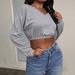 Voya New European And American Sexy V-neck Top T-shirt For Women's Clothing, Casual Sports Fashion Cut Short Hoodie_ecoleips.com