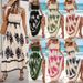 Women's Clothing Printed Wrap Dress Regular Fit For Beach Holiday Spring/Autumn Summer New Ladies Clothing_ecoleips.com
