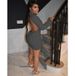Sexy Backless Knit Dress With Halter Neck – Long Sleeve Bodycon Dress For Women (Black/Beige, S-XXL, Polyester, Streetwear Style)_ecoleips.com