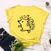 100% Cotton Women T-shirts Cute Hedgehog Printed Graphic T Shirts Woman Short Sleeve Tees Top Female Clothing Ladies Tshirt_ecoleips.com