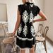 2026 Summer Casual Plus Size Women's V-Neck Ruffled Sleeve Dress Elegant Style_ecoleips.com
