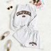 2026 Trendy Brand Y2 New Round-neck Short Sweatshirt + Elastic Waist Shorts Sports Suit Spring Summer, Fashionable For_ecoleips.com