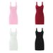 Women's Clothing Summer Women's Sleeveless Dress Retro Style Sweet Solid Color Stretch Waist Cinching Knit Mini Dress_ecoleips.com