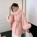 Women's Autumn And Winter Fur Collar High-end Double-faced Cashmere Coat Women's Wool Shawl Cape Coat_ecoleips.com