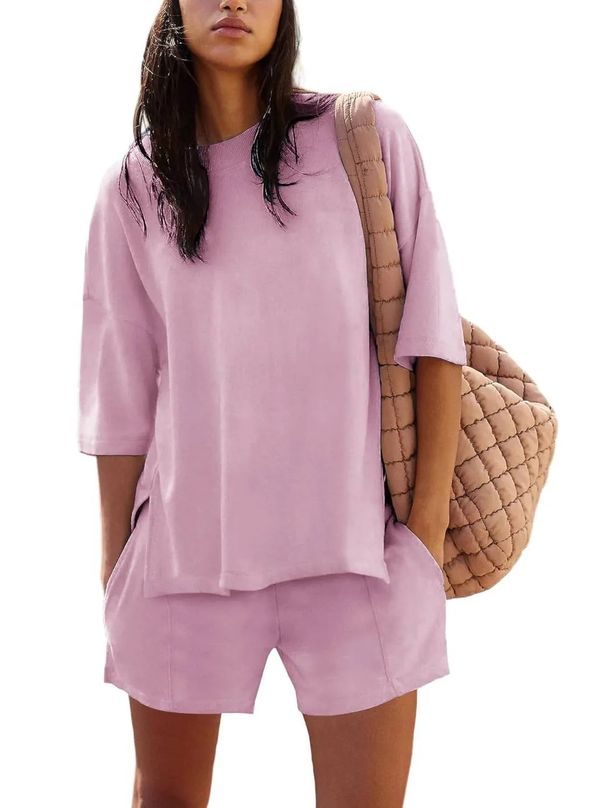 Women's Stretch Denim Shorts & Sleeveless Top Set – Breathable Summer Lounge Outfit (12 Colors, S-XXXL)_ecoleips.com